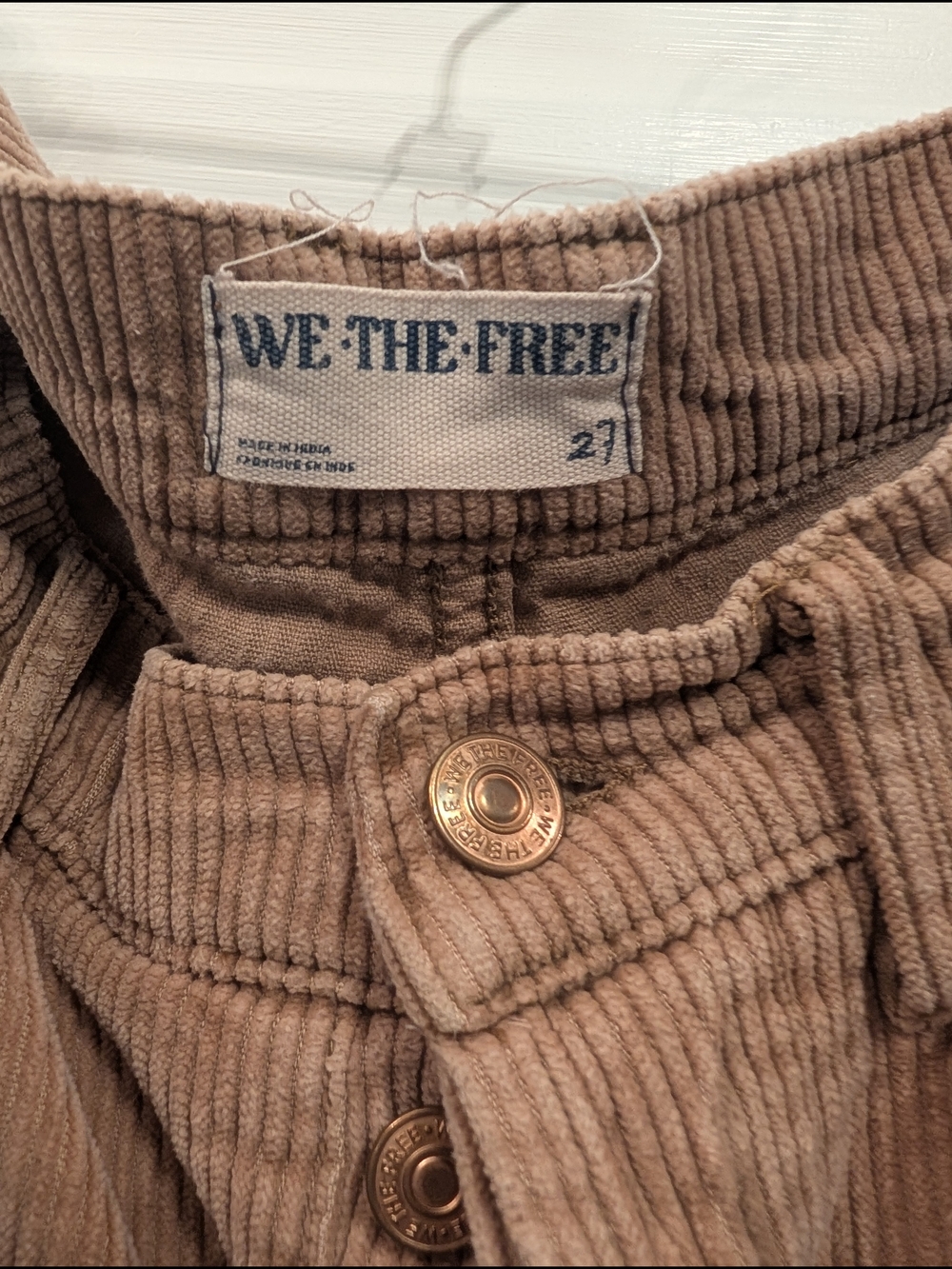 We The Free Wide-Leg Barrel Corduroy Pants in Withered Rose Size 27 - Picture 4 of 10